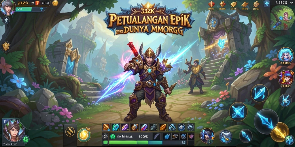 Gameplay 33ZK yang epik dalam dunia MMORPG.