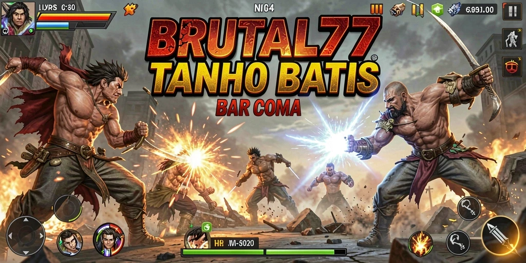Gameplay BRUTAL77 yang intens dan mendebarkan.