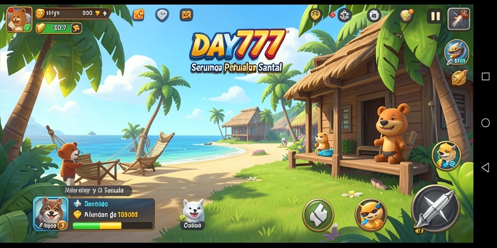 Screenshot utama DAY777 menampilkan gameplay yang sederhana namun adiktif.