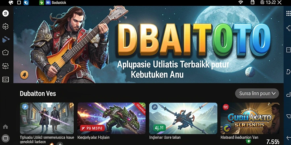 Screenshot DUBAITOTO yang menampilkan antarmuka aplikasi Utility.
