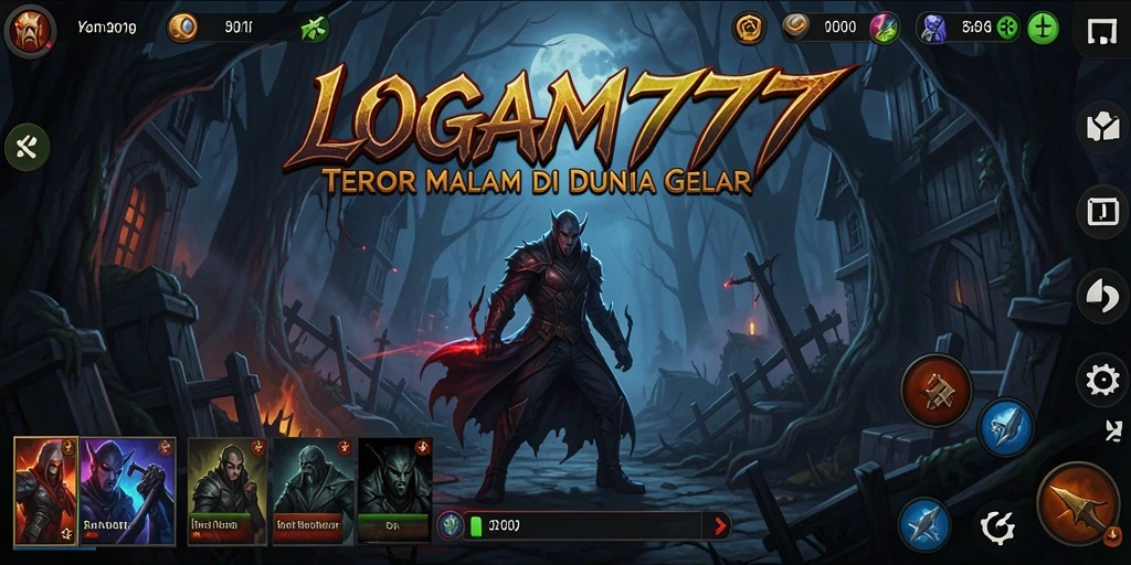 Screenshot utama LOGAM777 menunjukkan suasana mencekam dalam gameplay Horror.
