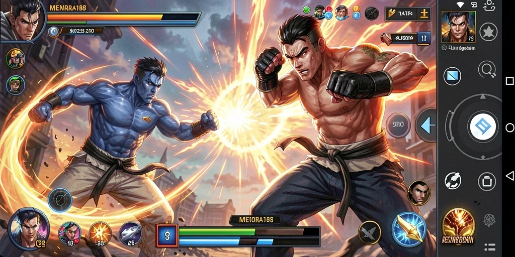 Gameplay MENARA188 menampilkan pertarungan intens dengan grafis yang memukau.