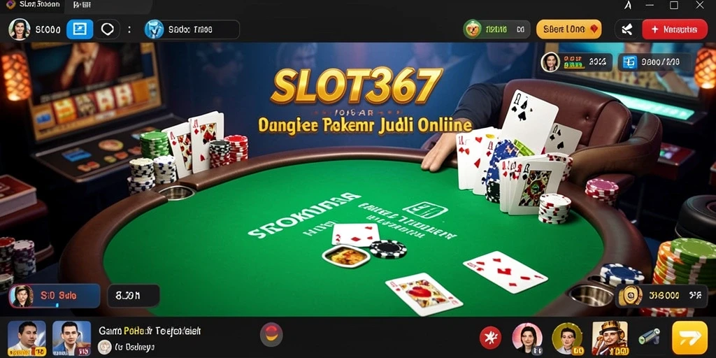 Tampilan menarik dari gameplay Poker di SLOT367 yang mendebarkan.