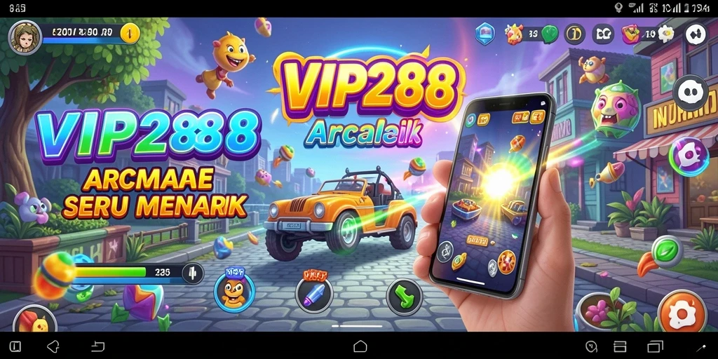 Tampilan screenshot utama menunjukkan gameplay VIP288 yang seru dan menantang.
