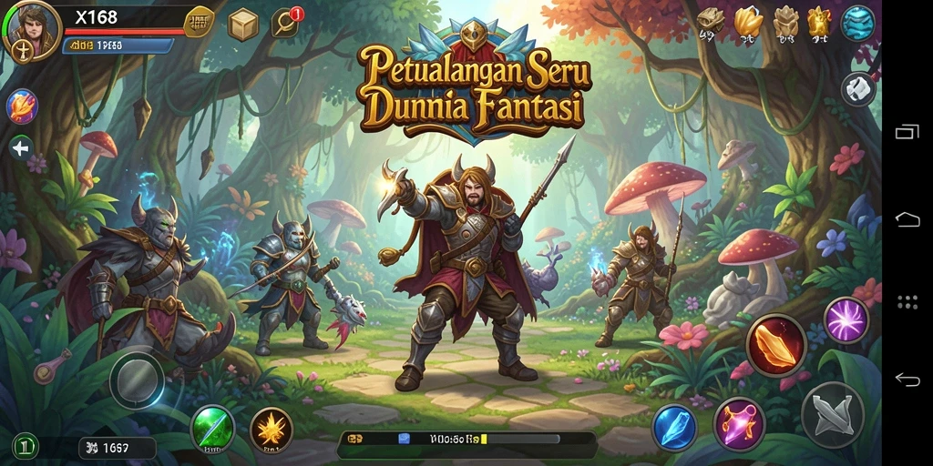 Tampilan gameplay X168 yang memukau dan penuh petualangan.