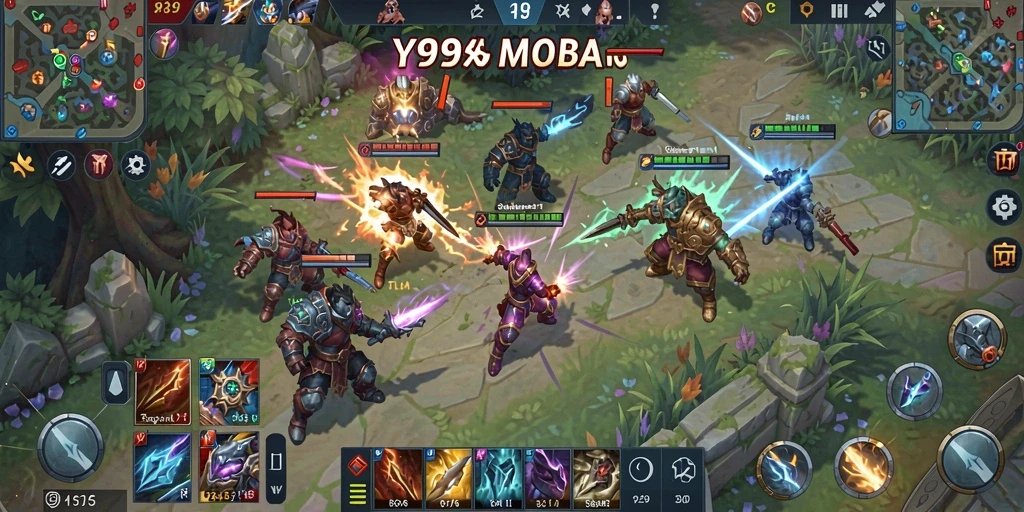 Tangkapan layar gameplay Y89 saat pertarungan tim yang intens.