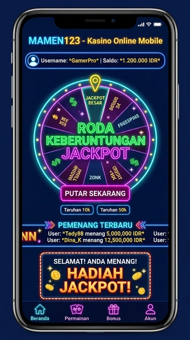 Navigasi mudah di dalam aplikasi mamen123.